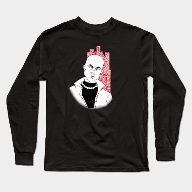 Mysterious Man's Portrait Long Sleeve T-Shirt by TaliDe